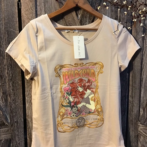 ONE LEFT/Boho Gypsy Wild Child Retro Vintage Tee - Picture 8 of 10